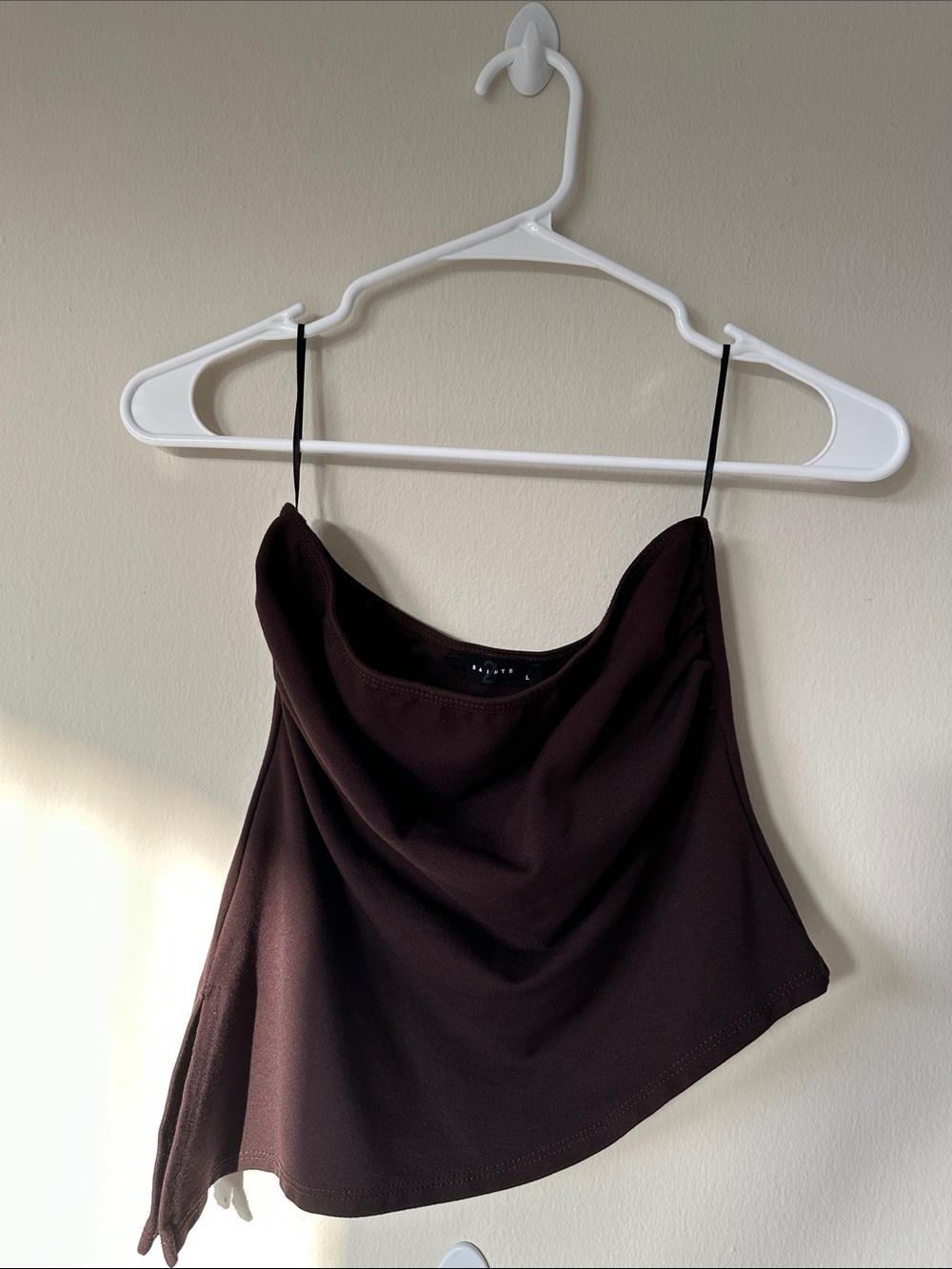 Draped Cowl Neck Camisole - Dark Brown